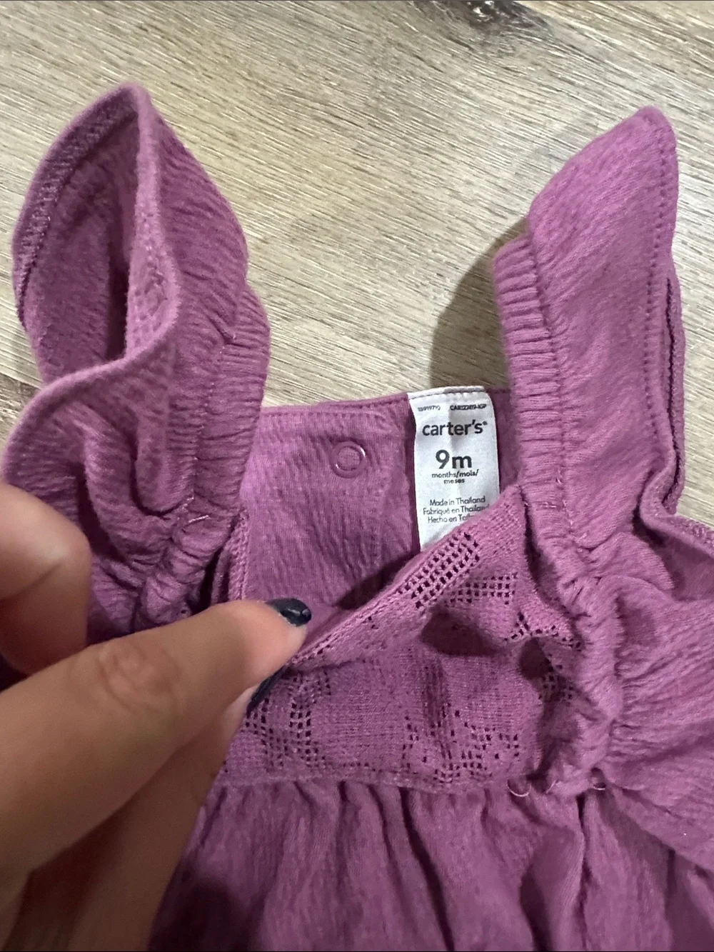 Carter's Mauve Pink Ruffle Strap Baby One-Piece Bodysuit